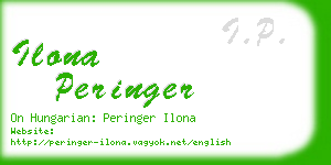 ilona peringer business card